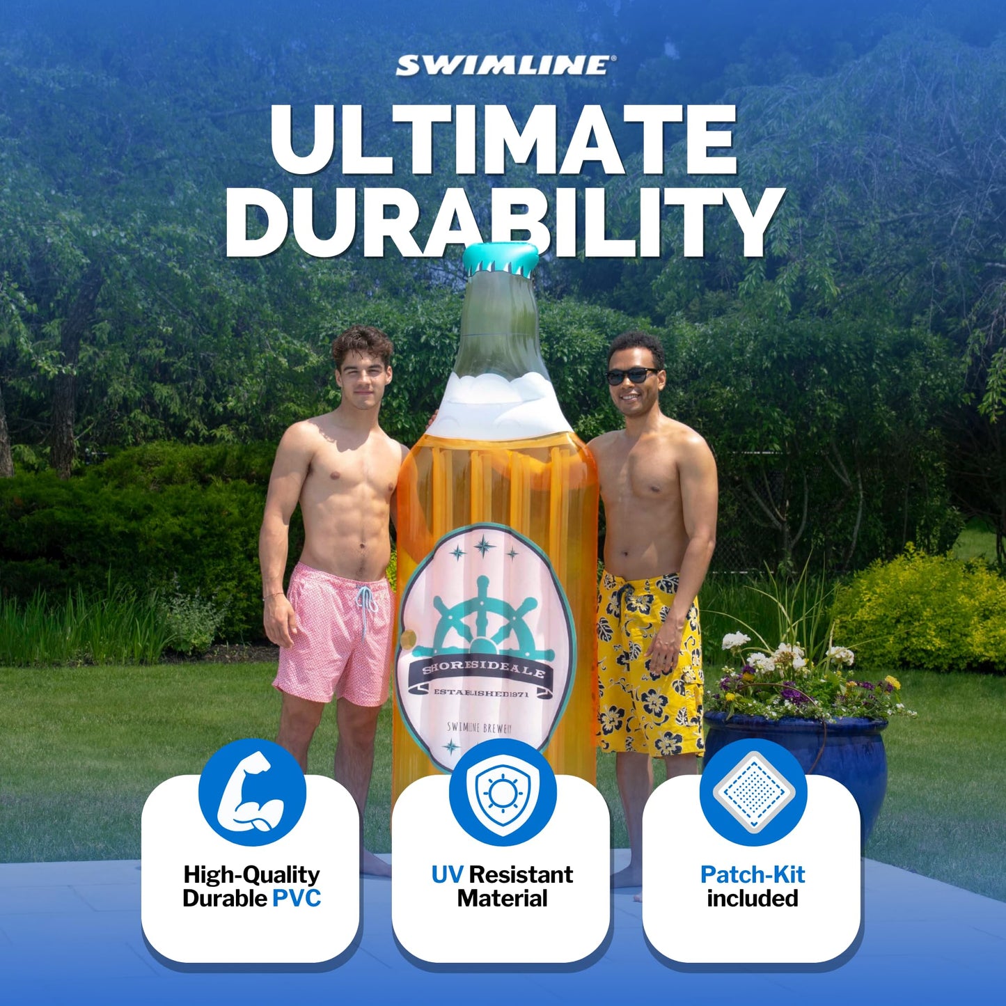 Swimline Inflatable Beer Bottle Pool Lounger