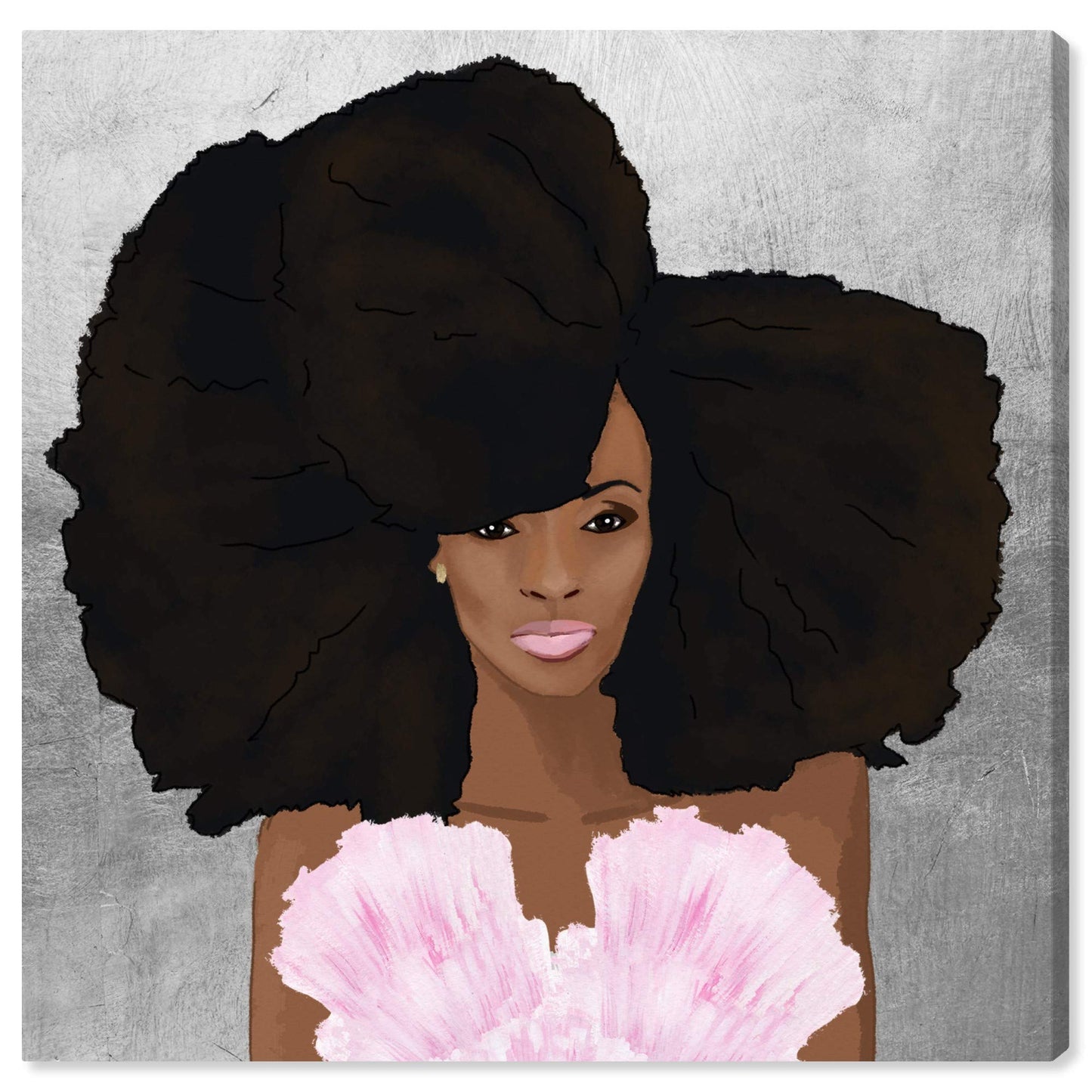 The Oliver Gal Artist Co. Pink Fashion Wall Art Canvas Prints 'Hair and Makeup' Home Décor, 24" x 24"