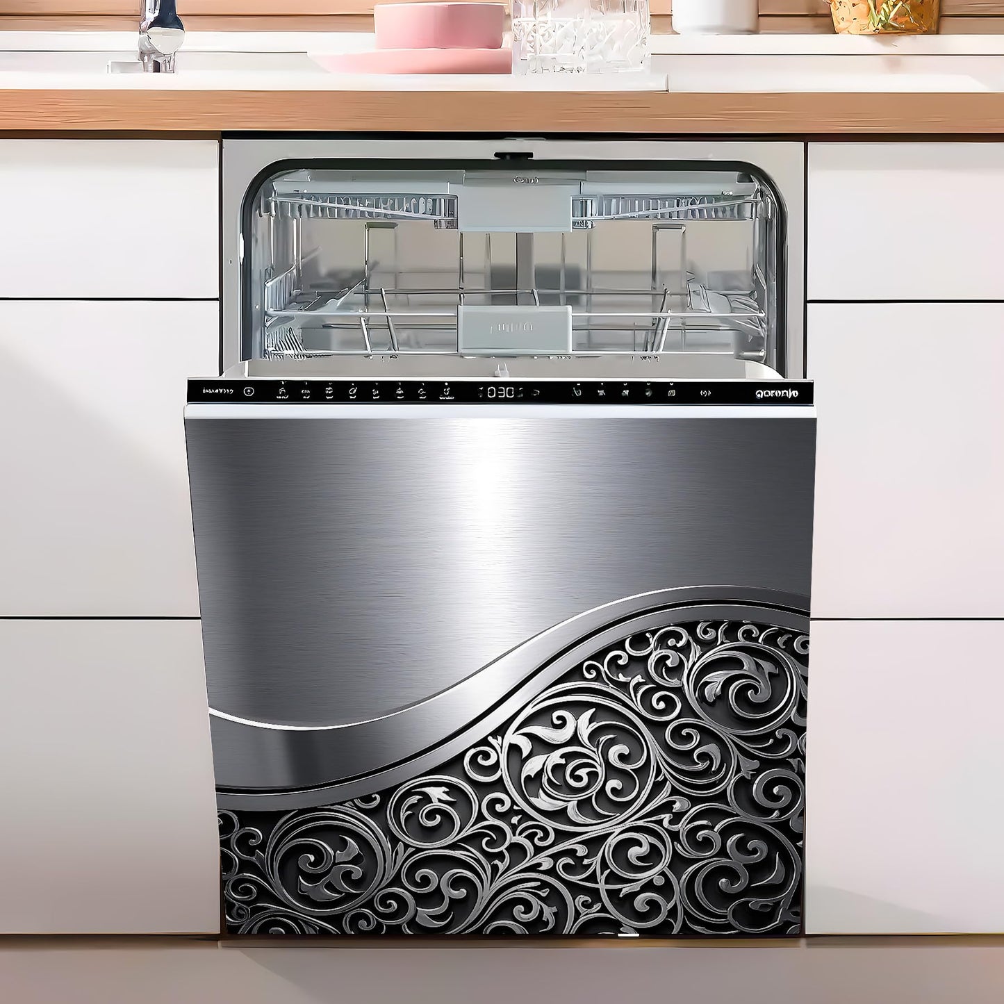 AOHMPT Dishwasher Magnet Sticker Cover Panel Decal Refrigerator Magnetic Sticker Decorative for Kitchen Decoration,Fridge Door Cover,Home Appliances Decor Stickers 23"x26"