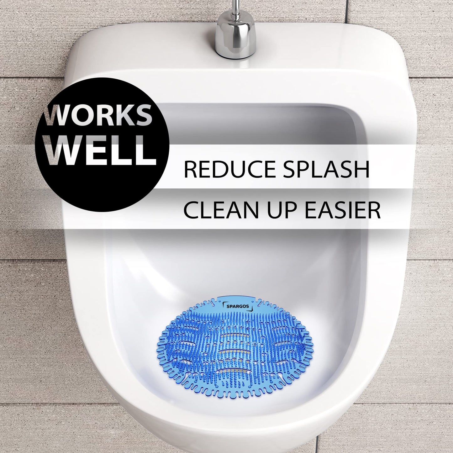 Urinal Screen Deodorizer (36 Pack) - Urinal Cakes Pads - Fresh 3d Wave Anti-Splash - Odor Protection for Toilets in Bathroom Restaurant Office Stadium School with Free Gloves - 36pcs Blue Ocean Breeze