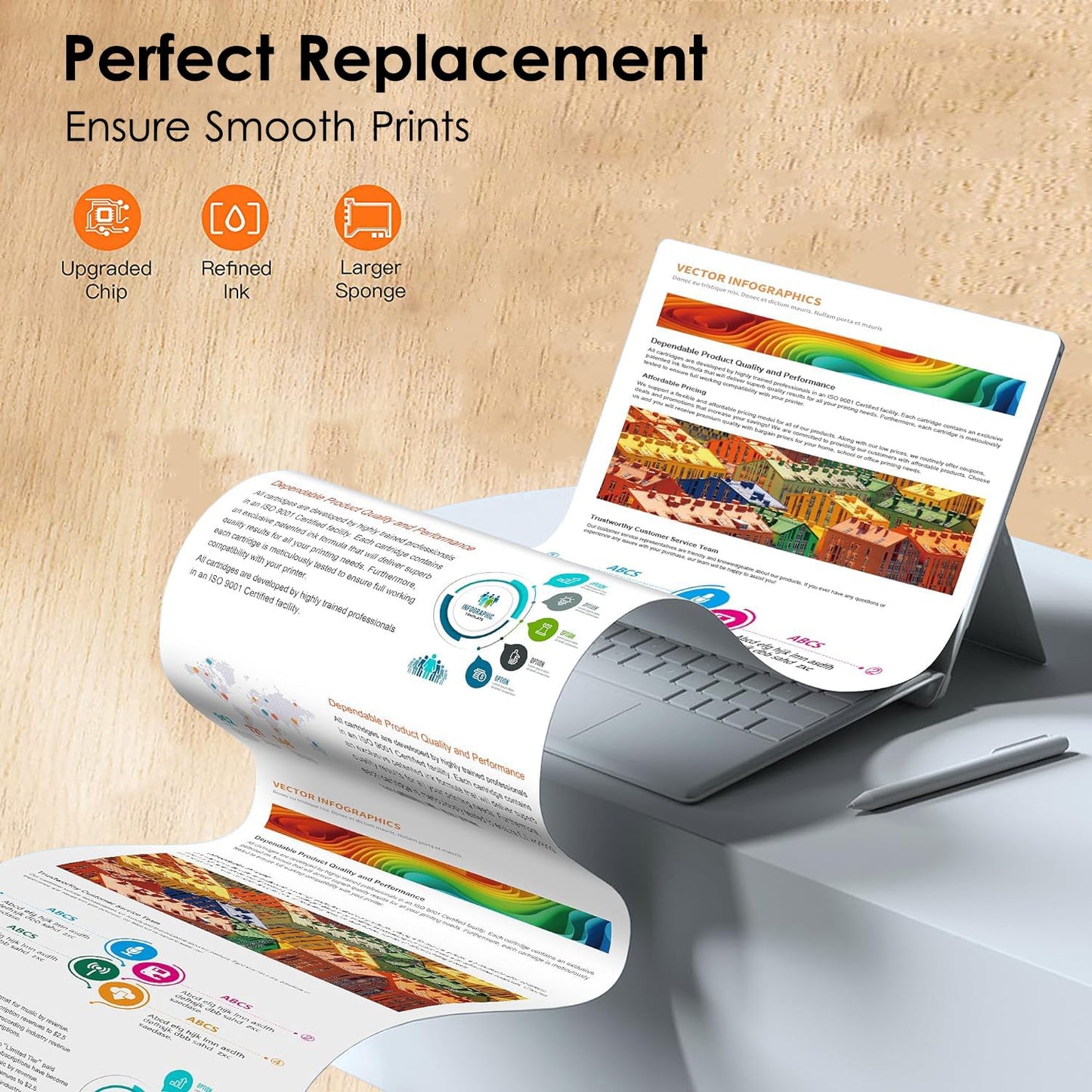 822xl Remanufactured Replacement for Epson 822XL Ink Cartridges Combo Pack 822 XL with Workforce Pro WF-3820, WF-3823, WF-4820, WF-4830, WF-4833, WF-4834 Printer (2 Black, Cyan, Yellow, Magenta)