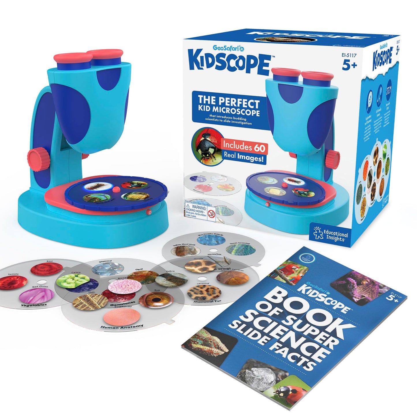 Educational Insights GeoSafari Jr. Kidscope, Kids Microscope, STEM Toy, Easter Basket Stuffers for Kids, Gift for Boys & Girls, Ages 5+