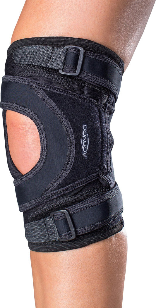 DonJoy Tru-Pull Lite Knee Support Brace for Women and Men | Adjustable Compression Knee Braces and Elastic Supports for Patellar Dislocations, Medium, Right