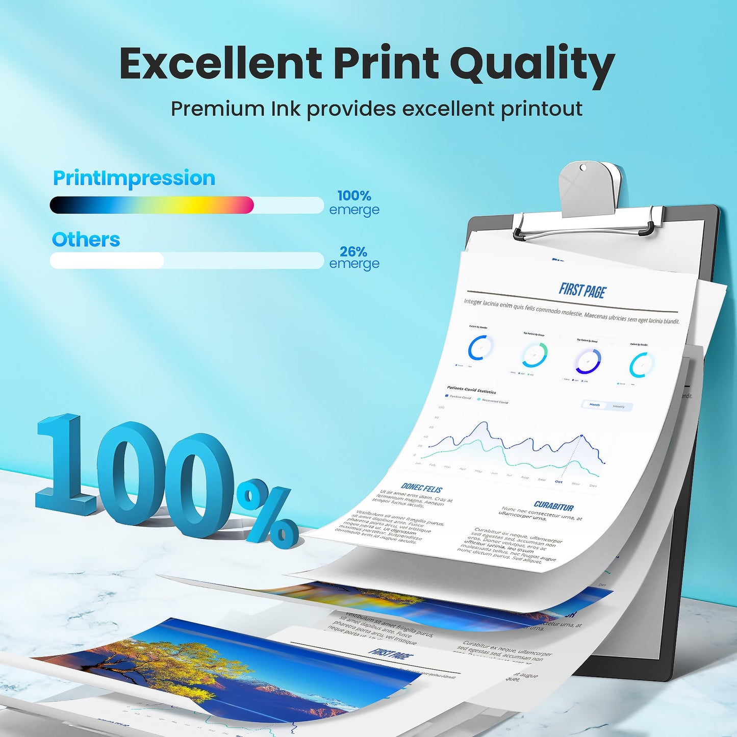 PrintImpression 212XL Ink 212 XL High Capacity Combo Pack T212 T212XL Remanufactured for Epson 212 Ink Cartridges for XP-4100 XP-4105 WF-2830 WF-2850 (2 Black, 1 Cyan, 1 Magenta, 1 Yellow, 5 Pack)