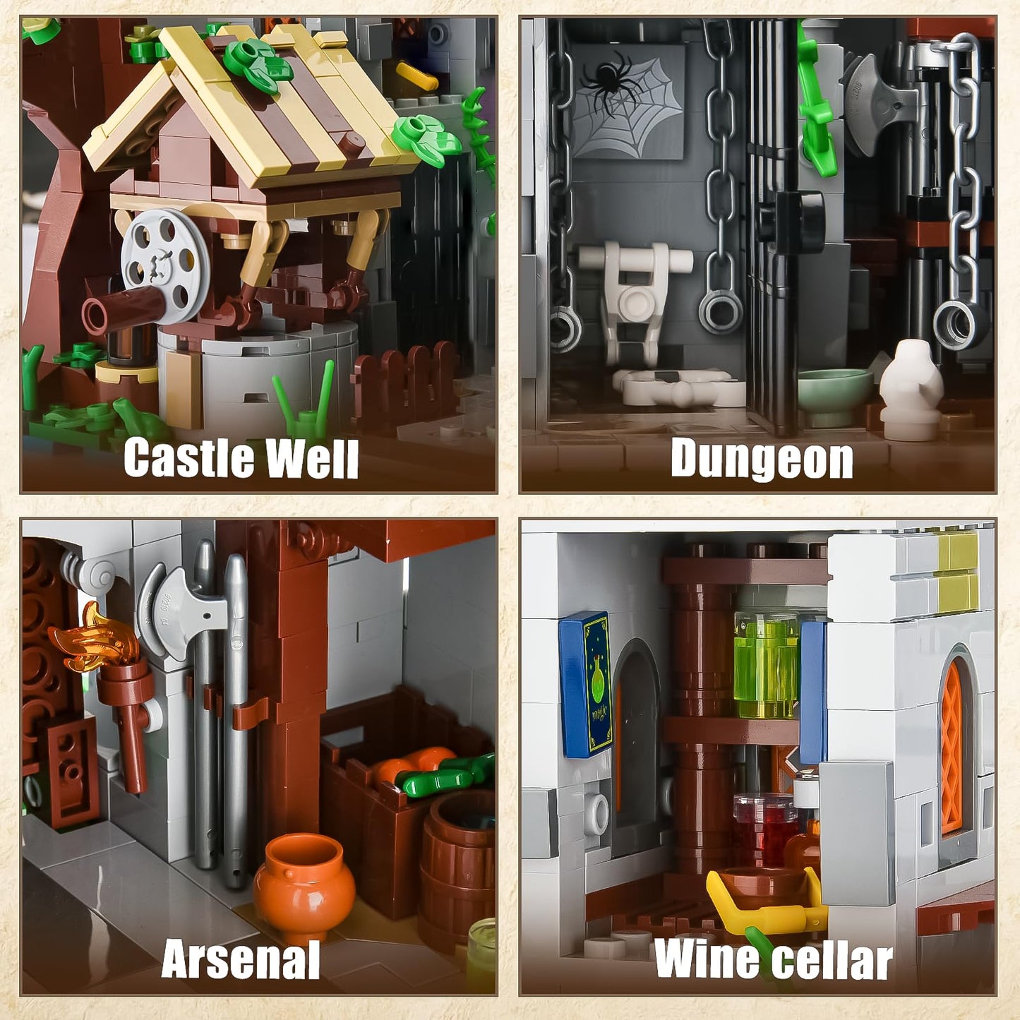 BNG Architecture Castle Building Set for Adult, 2 in 1 Fortress Architecture Building Block, House Collection STEM Toy, Home Office Decor and Creative Gift for Teen 14+(2568PCS)