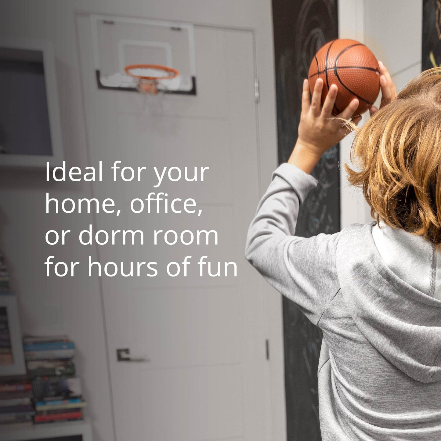 SKLZ Pro Mini Hoop Flip Over-The-Door Basketball Hoop with Flip-up Rim