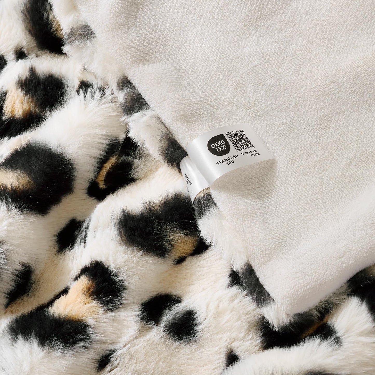 Cozy Bliss Leopard Print Faux Fur Throw Blanket for Couch, Fuzzy Soft Plush Thick Bubble Cheetah Blanket for Sofa Bedroom Living Room, 50x60 Inches