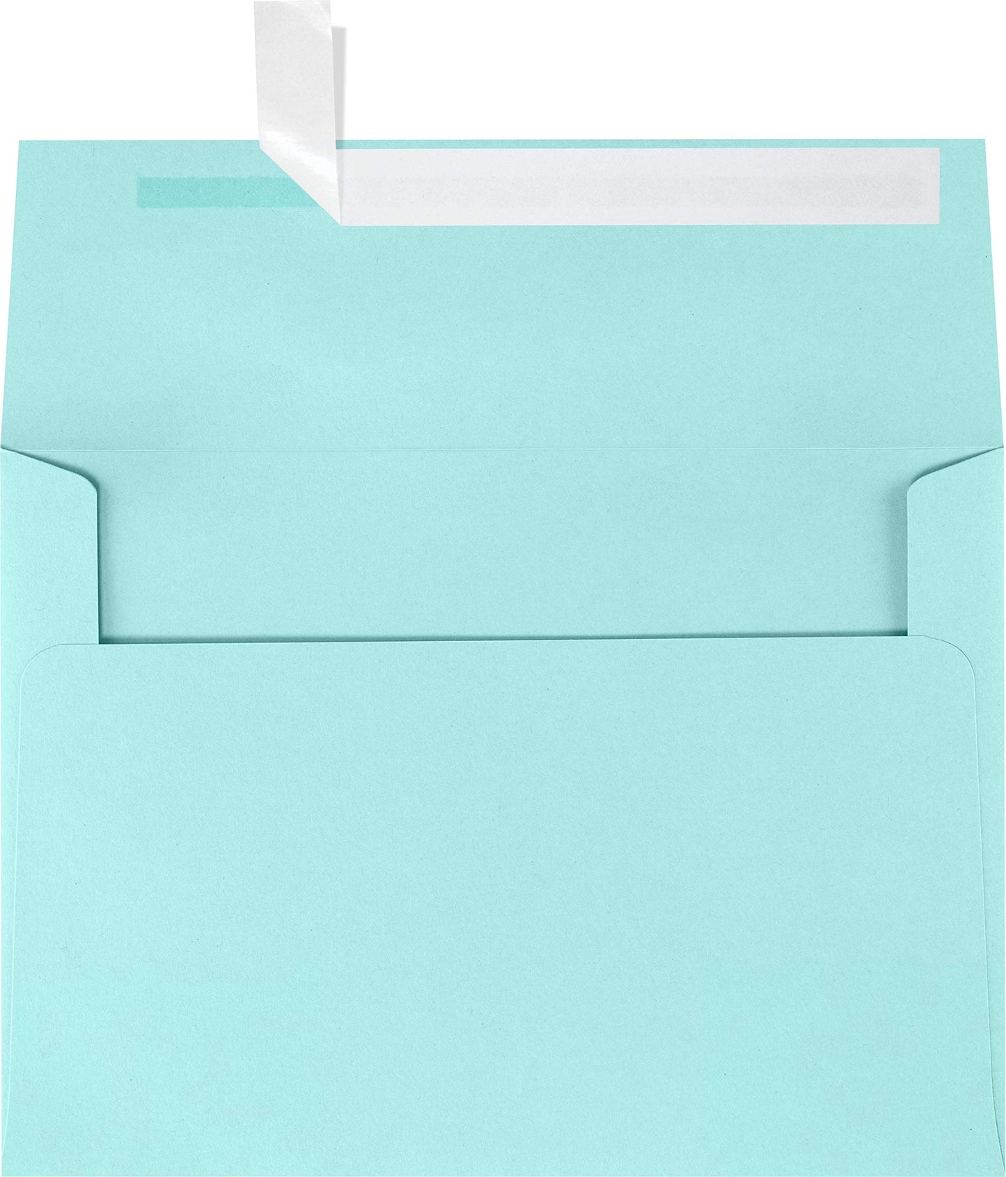 LUXPAPER A7 Invitation Envelopes for 5 x 7 Cards in 80 lb. Seafoam, Printable Envelopes for Invitations, w/Peel and Press Seal, 250 Pack, Envelope Size 5 1/4 x 7 1/4 (Green)