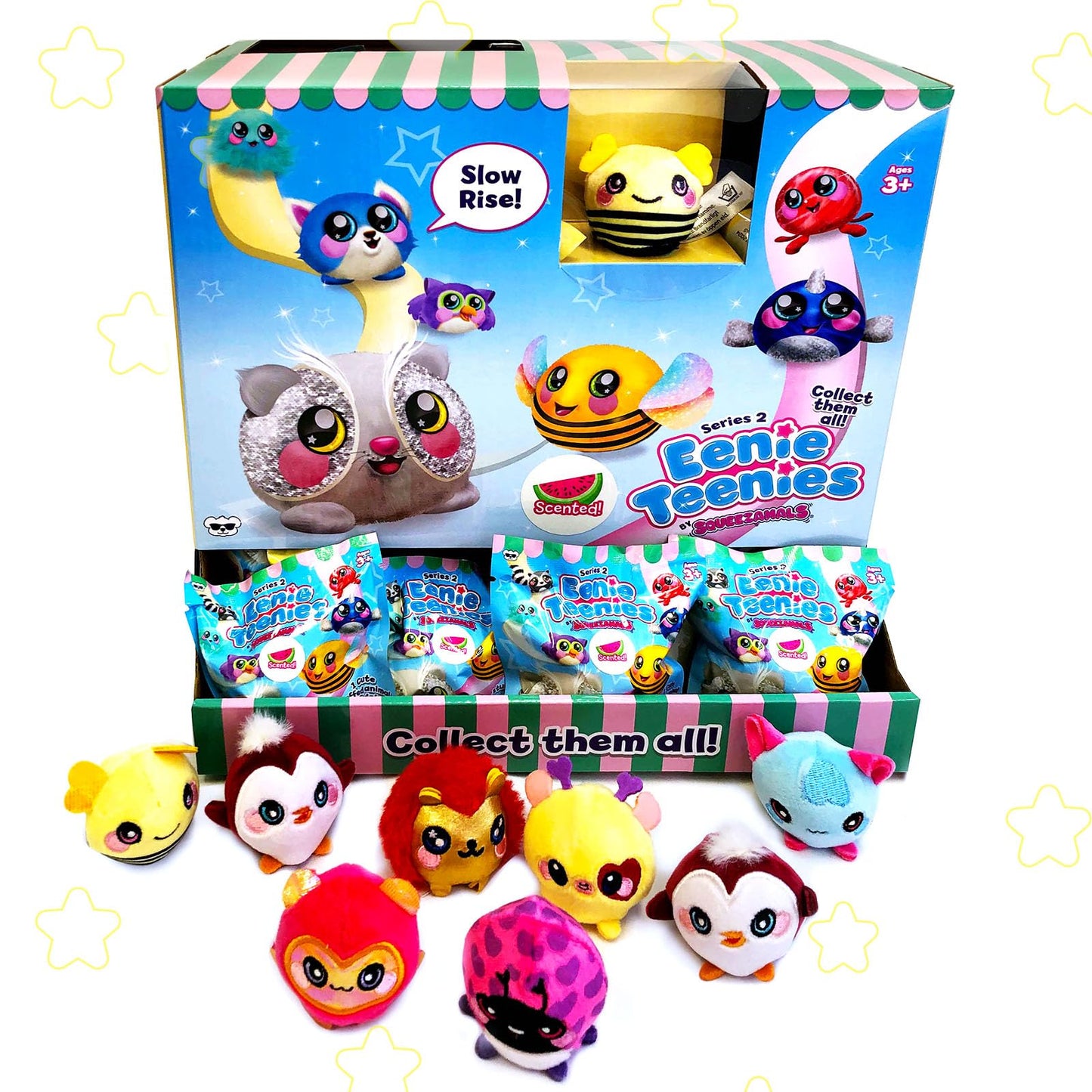 Squeezamals Eenie Teenies 10pks with an Eenie Teenie Character in Each! Collect All 24 Characters from Series 2 Mini-Blind Packed Fun! Made, Safe Materials