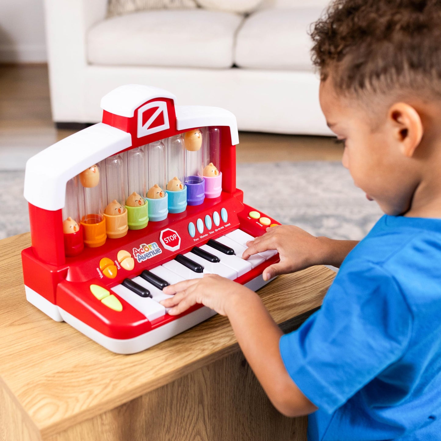 Musical Farm Animals Keyboard with Silly Sounds and Light-Up Piano Musical Instrument with Learning Songs for Infants Ages 6+ Months