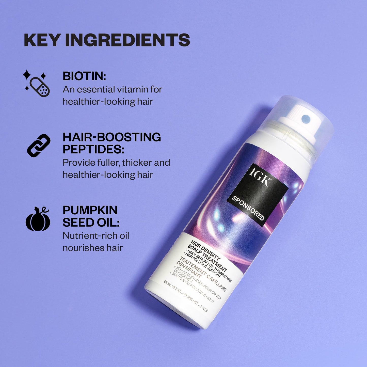 IGK Sponsored Hair Density Scalp Treatment 63 ml / 2.1 oz