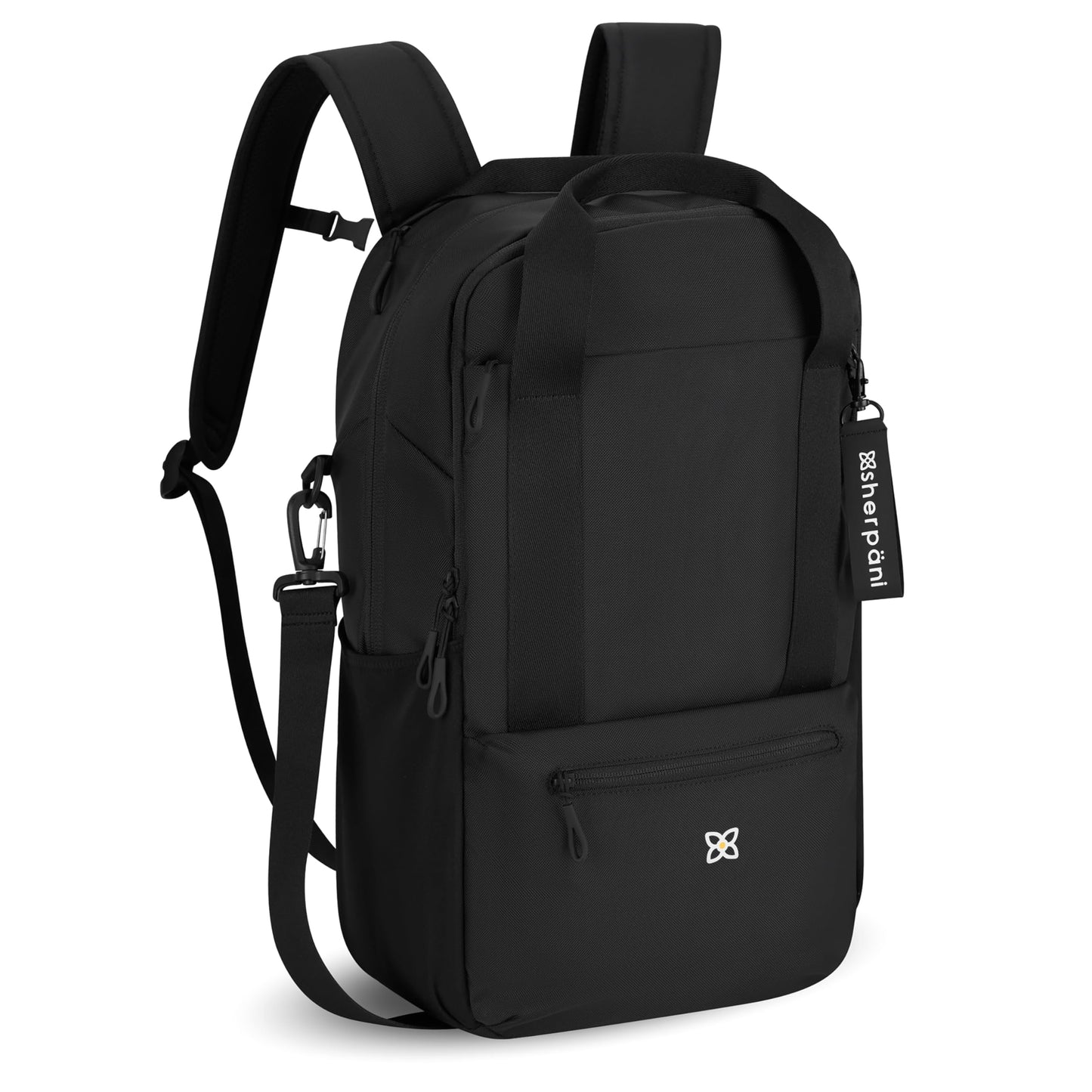 Sherpani Camden, Convertible Backpack, 3 in 1 Tote Bag, Crossbody Bag, Cross Body Purse, 21L Travel Backpack, Travel Gifts for Women, RFID Protection, Fits 13” Laptop (Raven Classic)