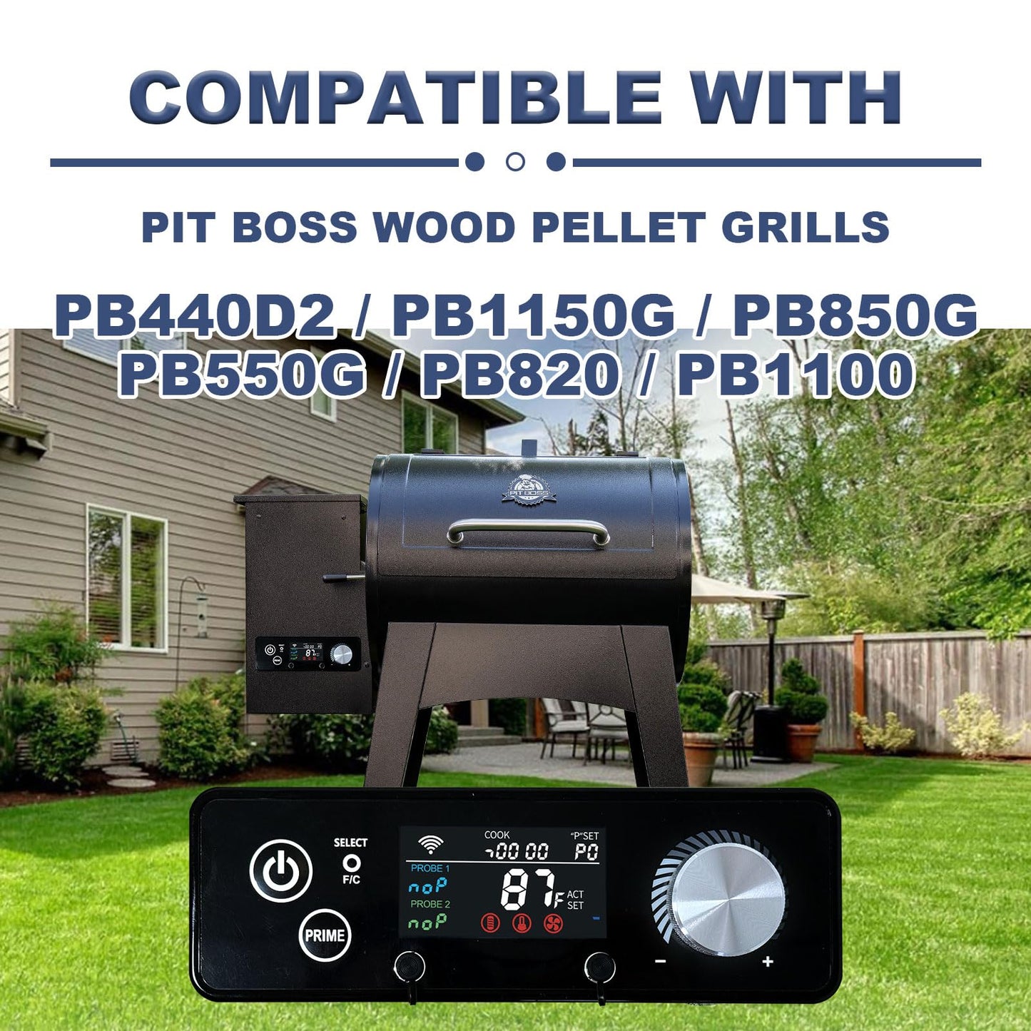 AC03P9 PB1100PS1 Smart Wi-Fi Control Board Replacement for Pit Boss Grills and Smokers, APP Support for AC03P9, PB440D2/ PB1150G/ PB850G/ PB550G/ PB820/ PB 1100 Wood Pellet Grills