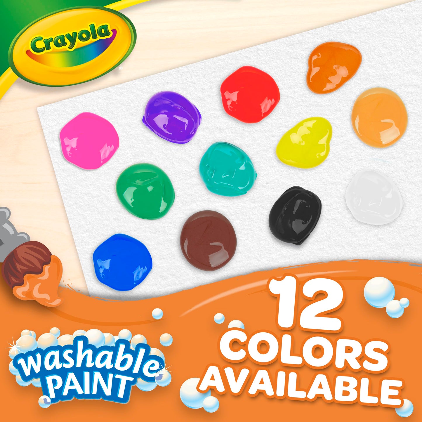Crayola 54-2128-051 Washable Paint, Gallon Size, Black