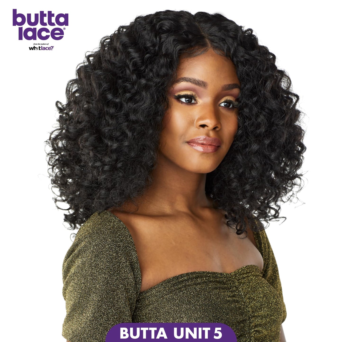 Sensationnel Butta lace wigs - unit 5 extra wide 5 inch deep parting synthetic preplucked hairline glueless lacefront (1 JETBLACK)