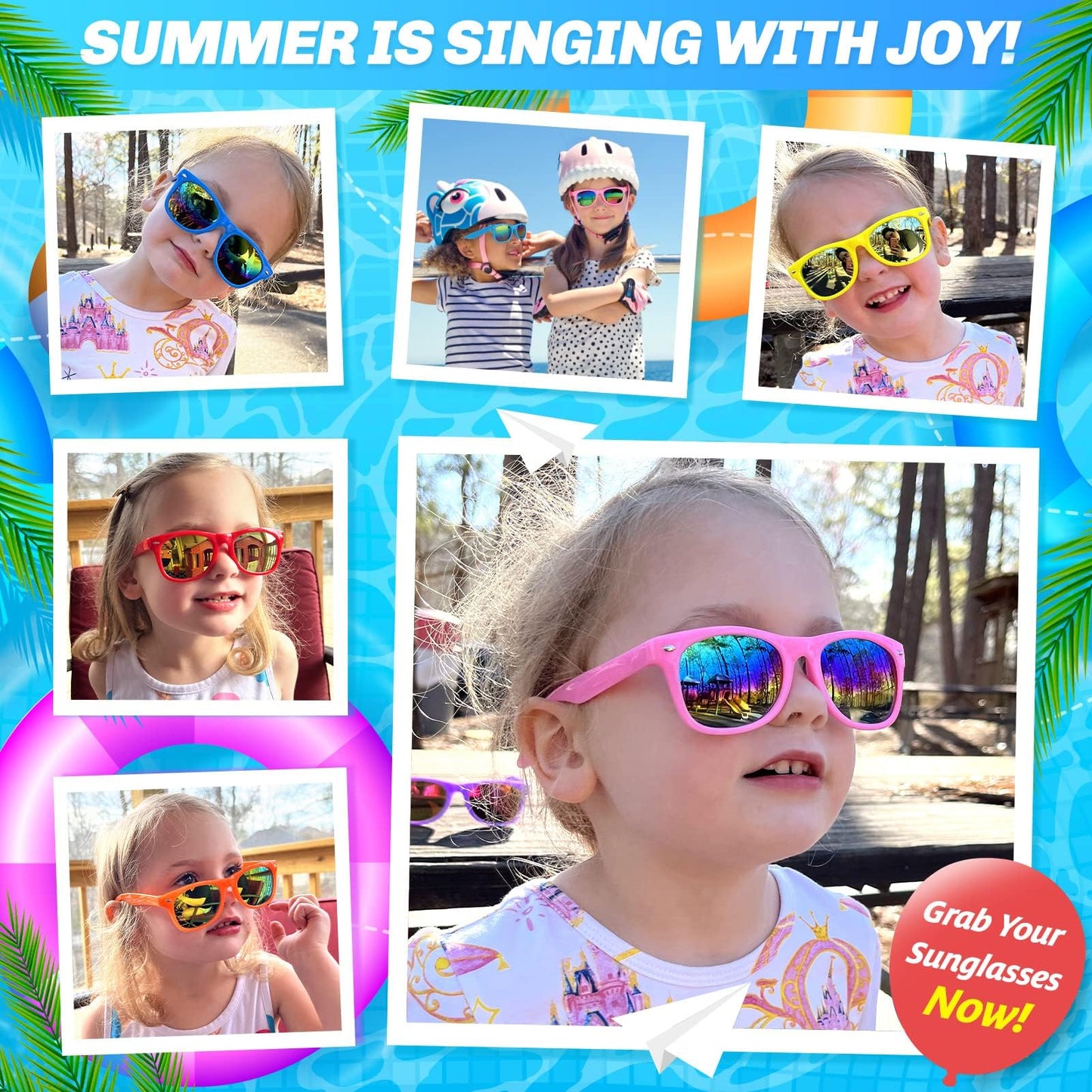 GINMIC Kids sunglasses Party Favors, 36Pack Kids, Boys and Girls Sunglasses Bulk Age 3-8 with UV400 Protection,Party Favors For Kids, Birthday Classroom Goodie Bags Party Supplies
