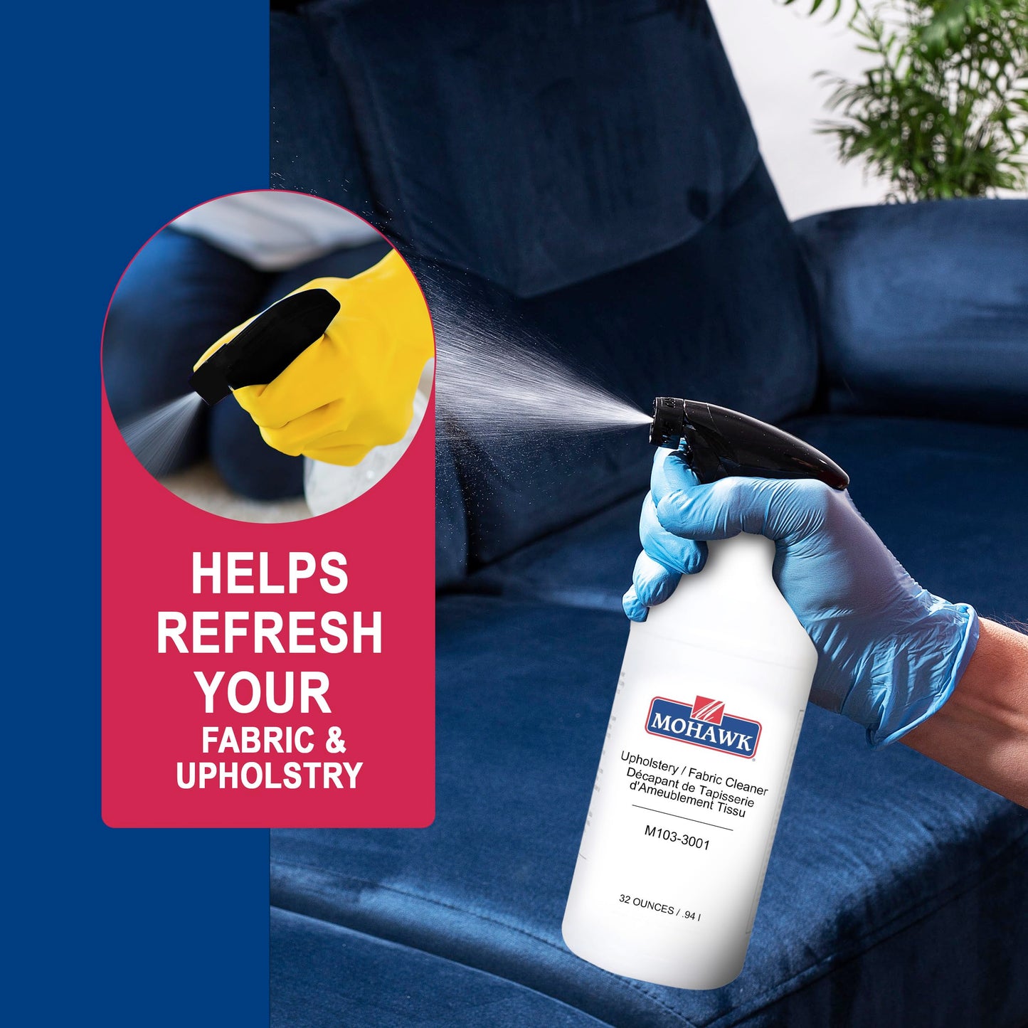 Mohawk Finishing Products Upholstery/Fabric Cleaner White 32 Fl Oz (Pack of 1)