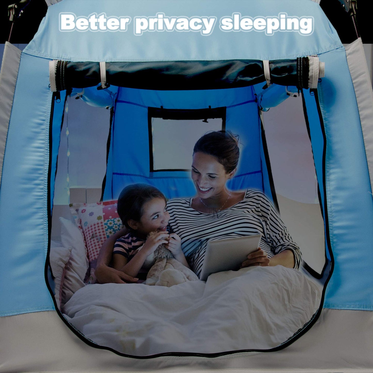 Easy Set Up Kids Playhouse with Nice LED Light Strip and 3 Large Opens,Portable Children Play Tent & Privacy Room for Indoor & Outdoor Games with Carry Bag-Free Space for Toddlers-Birthday Gifts
