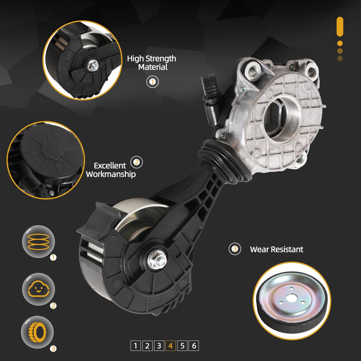 JAVOUKA Drive Belt Tensioner Assembly Idler Friction Wheel & Engine Water Pump Pulley & Serpentine Belt fit for Mini Cooper fit for Cooper Paceman fits for Cooper Countryman 07-16 L4 1.6L 2.0L L3 1.5L