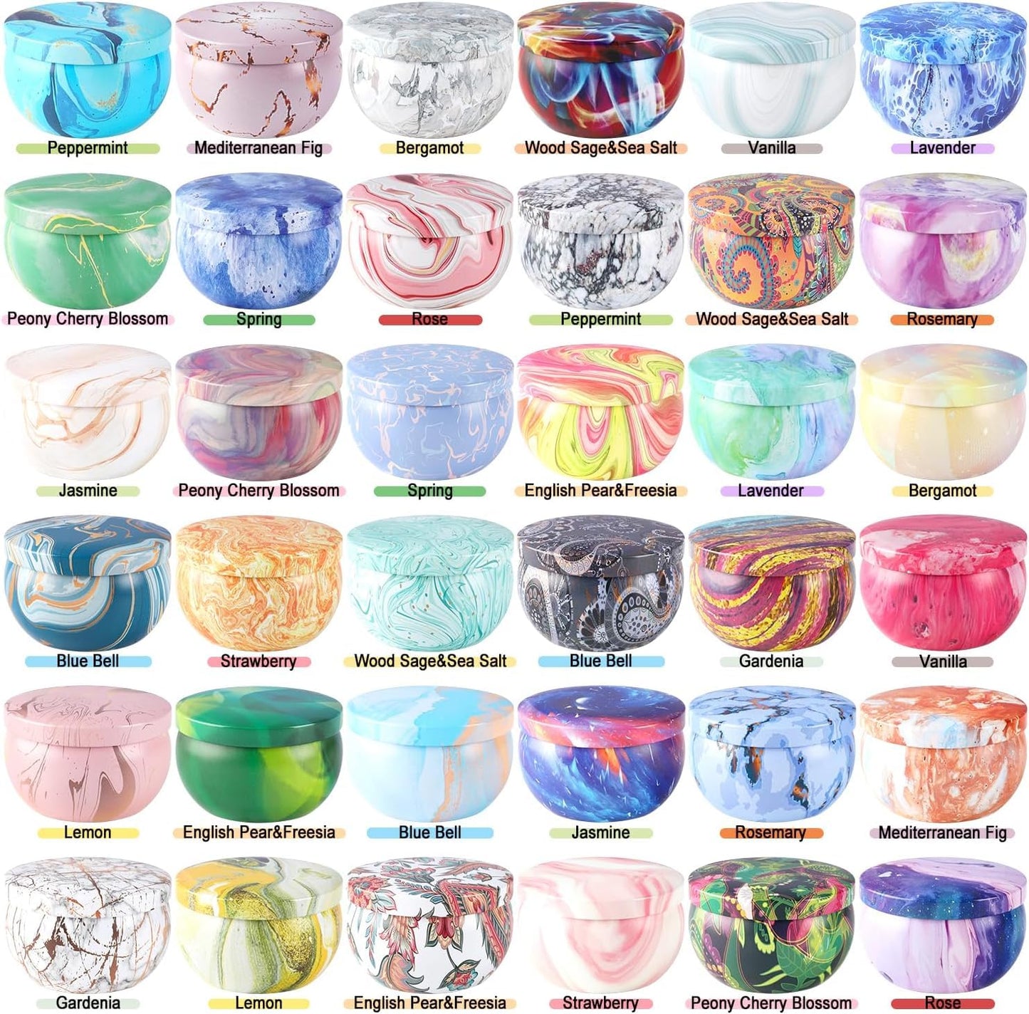 YOROXRG 36 Pack Scented Candles,Soy Wax Travel Tin Jar Candles,Aromatherapy Candles for Home 2.5 OZ Scented Candles for Mom for Christmas Candles, Birthday, Thanksgiving, Mother's Day,Valentine'sDay
