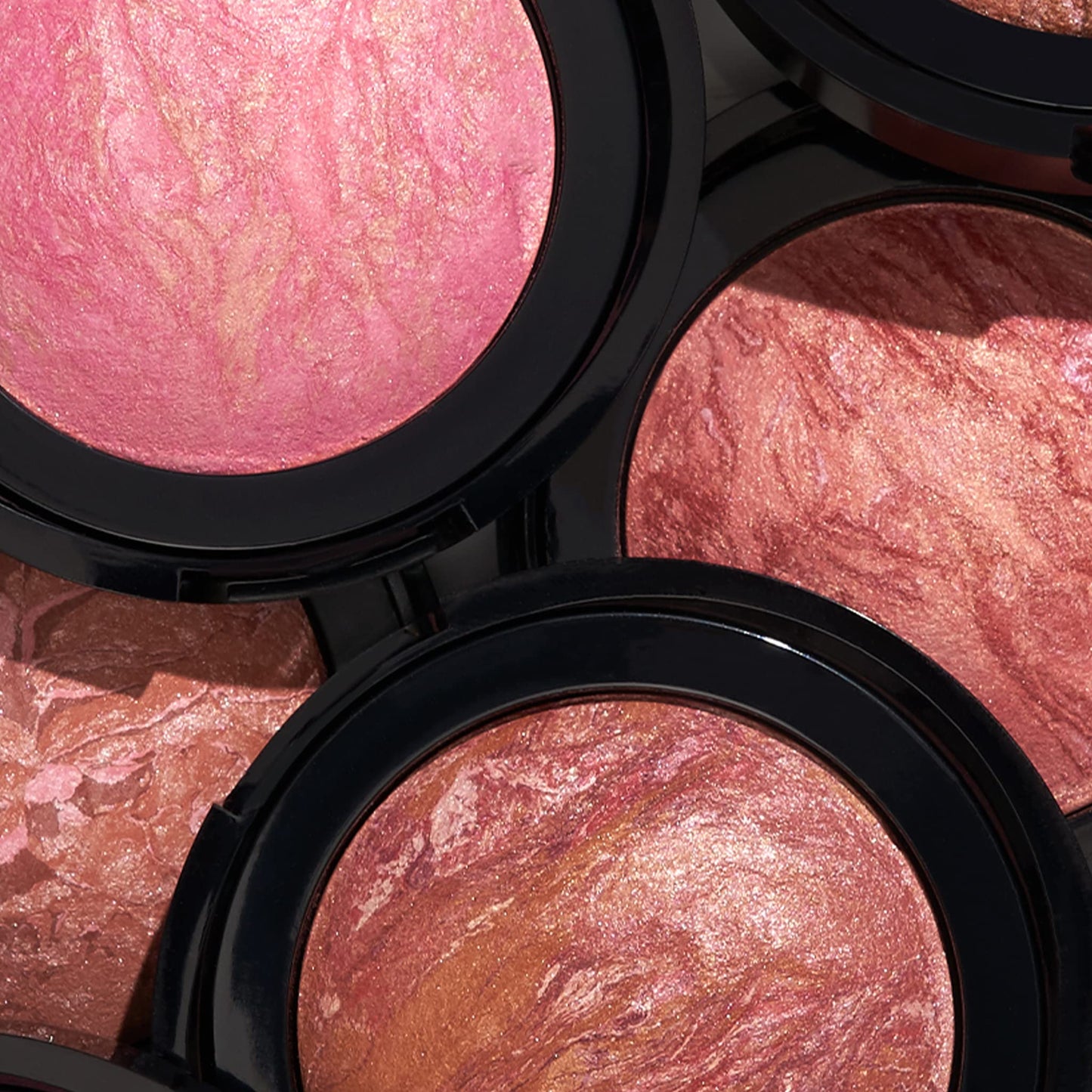 LAURA GELLER NEW YORK Baked Blush-n-Brighten Marbleized Blush + Angled Blush Brush (02 Pink Buttercream, 47mm)