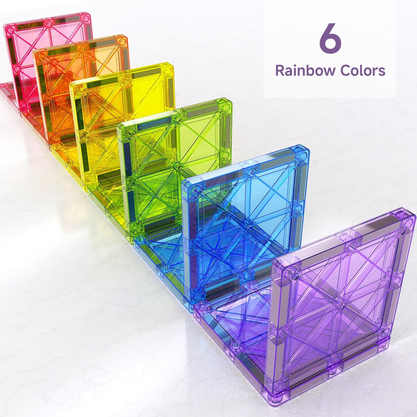 100-Piece Premium Magnetic Tiles Set with Luxury Metal Case, Jumbo Magnetic Building Blocks for Kids Ages 3-5 4-8, STEM Educational Toys, Montessori Sensory Toys, Ideal Gift for Toddler Boys & Girls