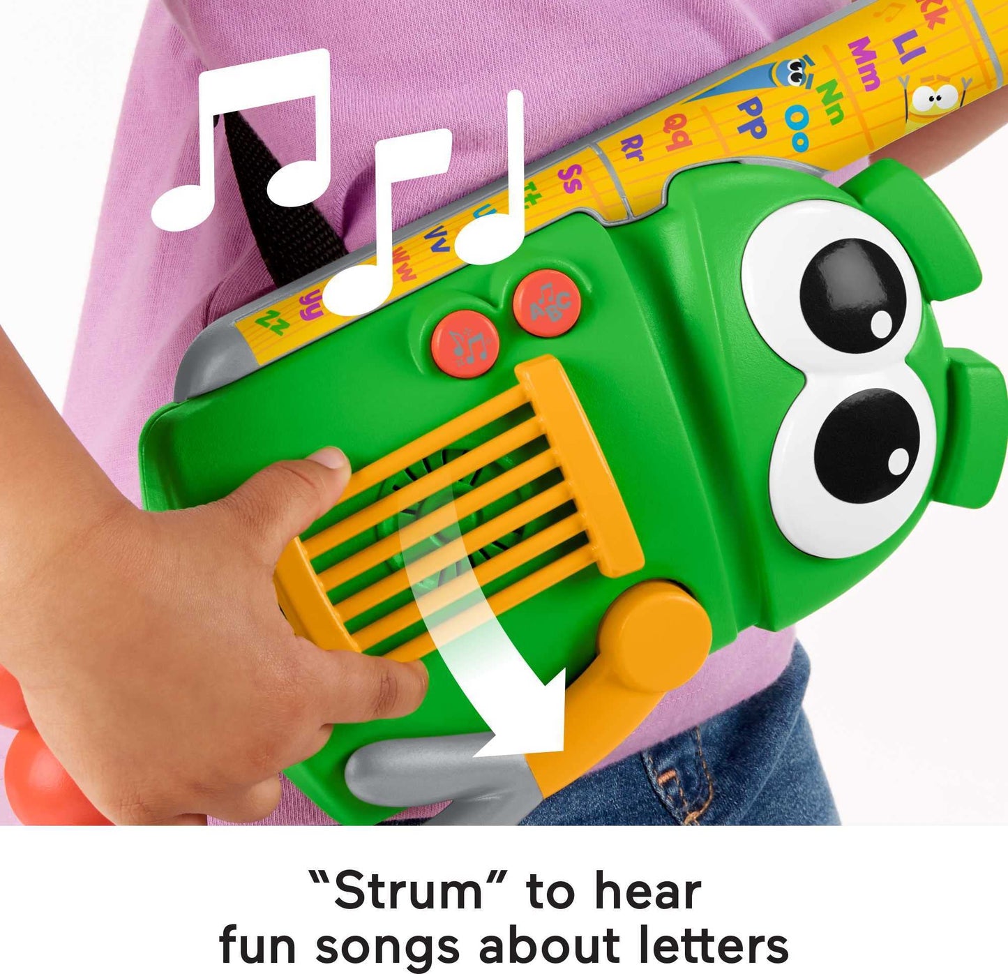 Fisher-Price StoryBots A to Z Rock Star Guitar, Pretend Musical Instrument Learning Toy That Teaches The Alphabet for Preschool Kids Ages 3 Years & up