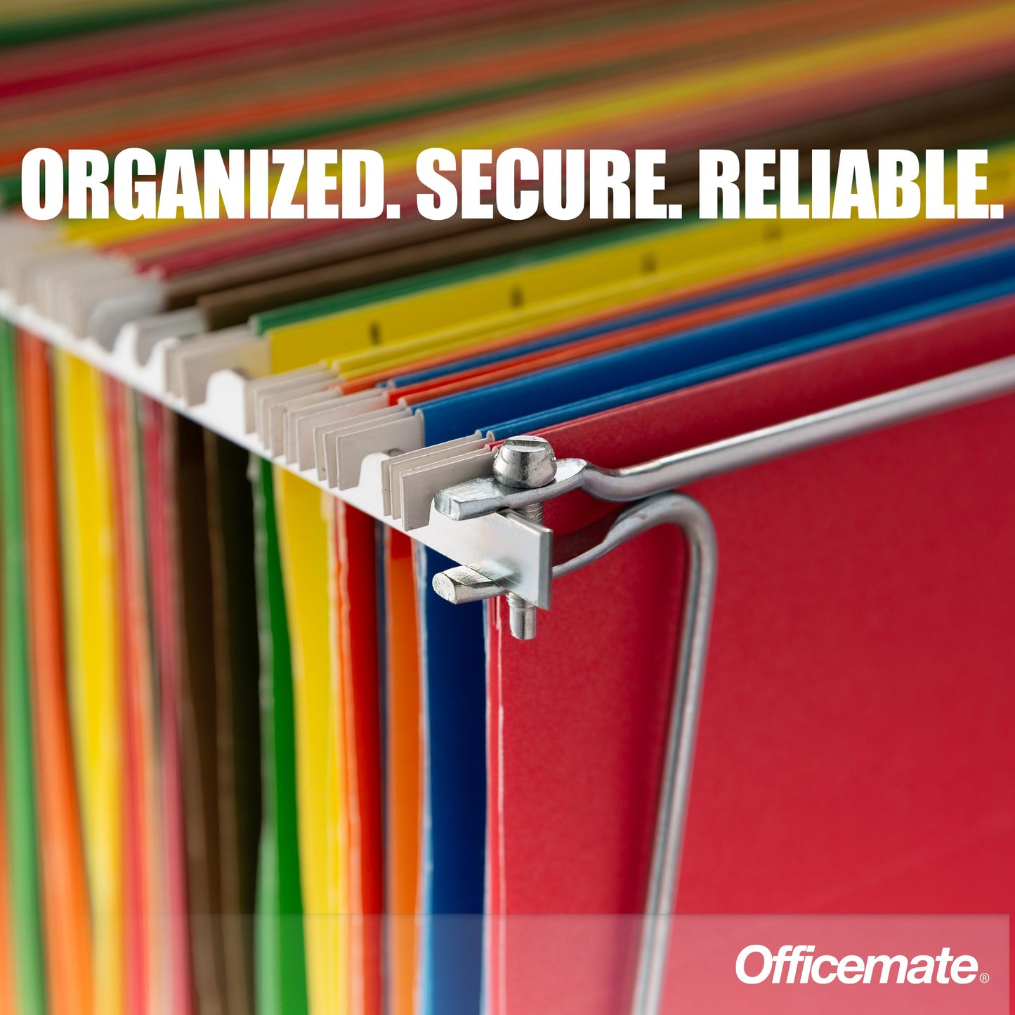 Officemate Hanging File Frame, Letter Size (Fits 24″–27″), Adjustable Heavy-Duty Steel File Drawer Organizer for Desks, Cabinets & Shelves, Set of 4 (91965)
