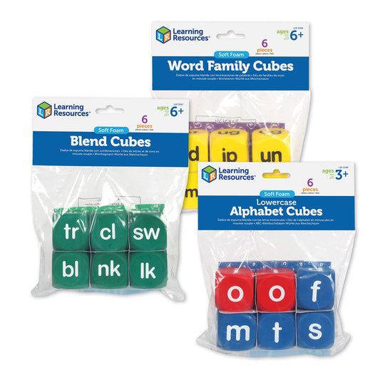 Learning Resources Phonics Cubes Class Set, Set of 18, LER0589