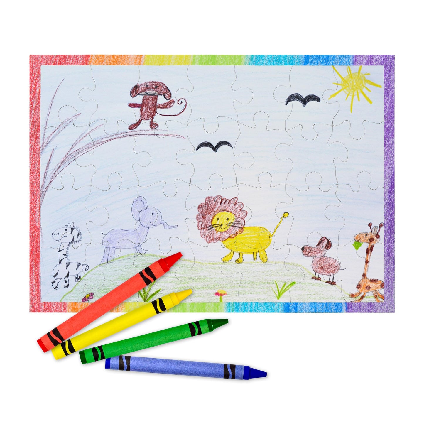 HYGLOSS 96223 28-Piece Rectangle Blank Jigsaw 24 Puzzles, 5.5-Inch by 8-Inch