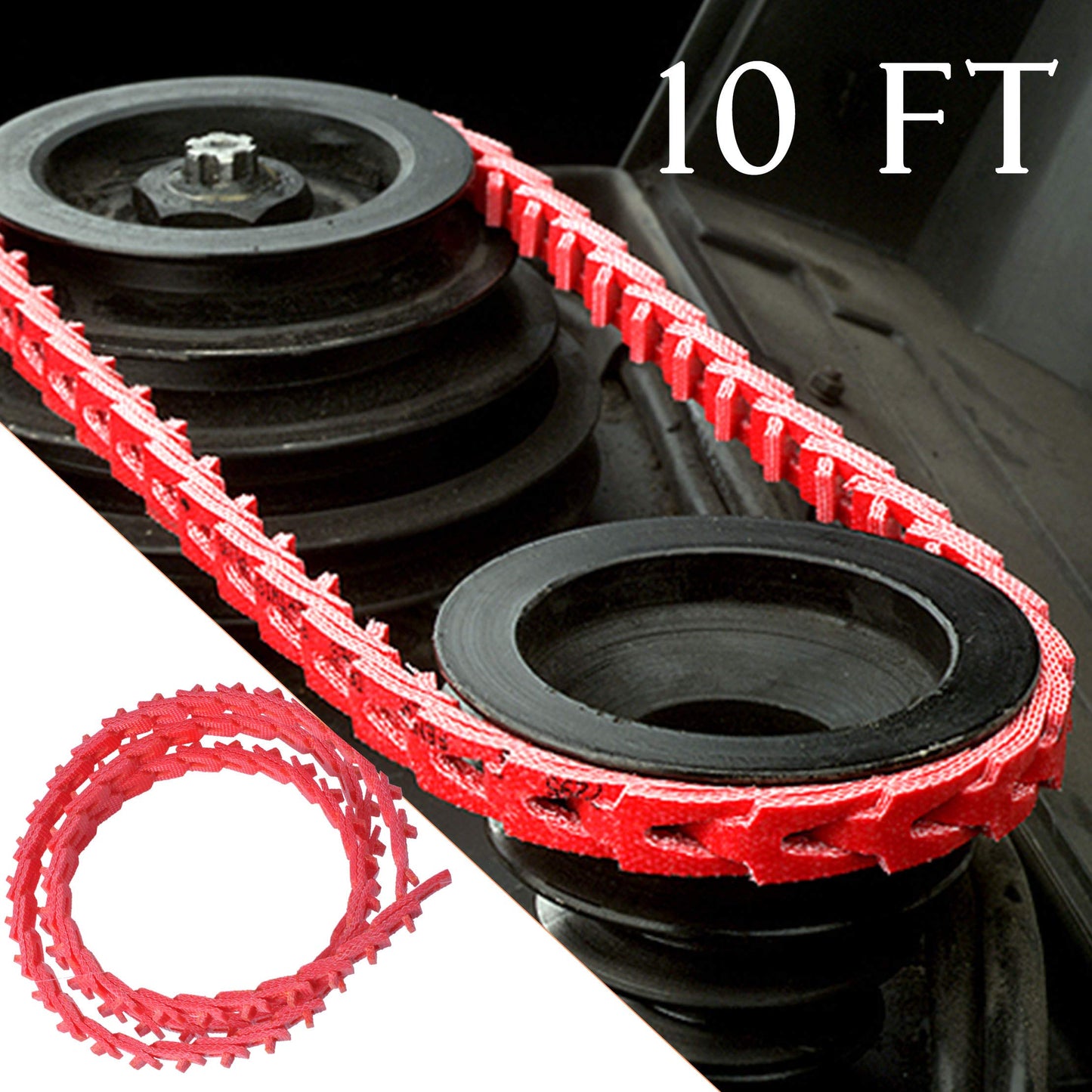 10FT Power Twist V Belt,1/2-Inch x 10 Feet A Type, Adjustable Link Belt for Table Saw/Wood Lathe/Drill Presses