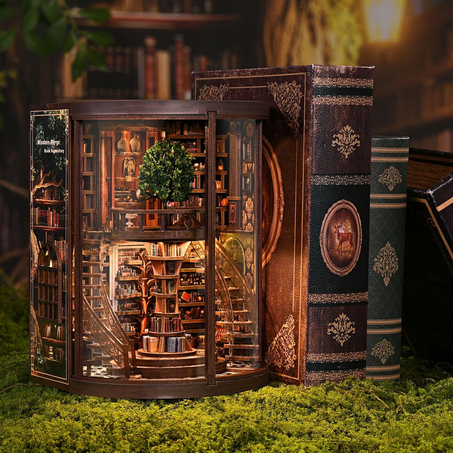 DIY Miniature Dollhouse Book Nook Kit with LED Light, Classical Music Room Theme, Crafts for Adults, Gifts for Family and Friends