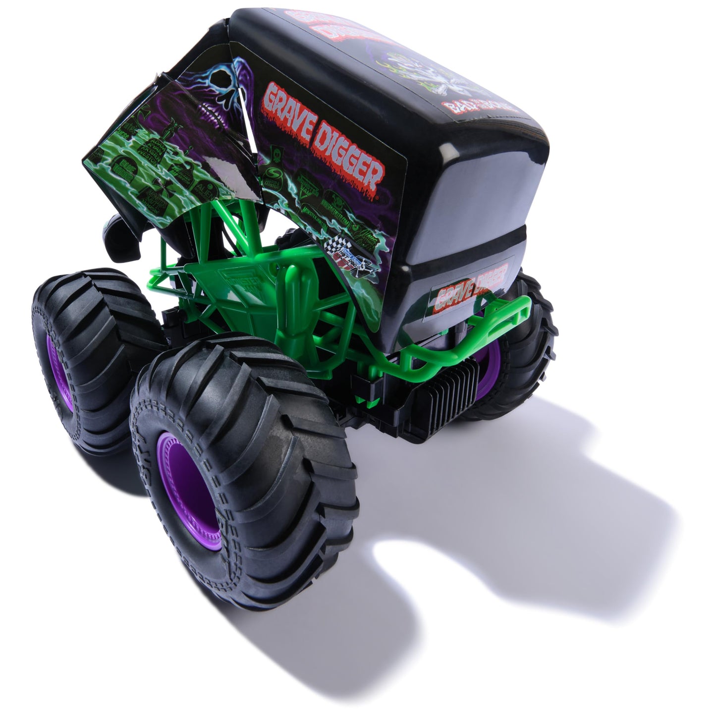 Monster Jam, Official Smash & Bash Grave Digger Remote Control Indoor & Outdoor Vehicle, 1:15 Scale Repairable Monster Truck, Kids Toys for Boy and Girls Ages 4 and up