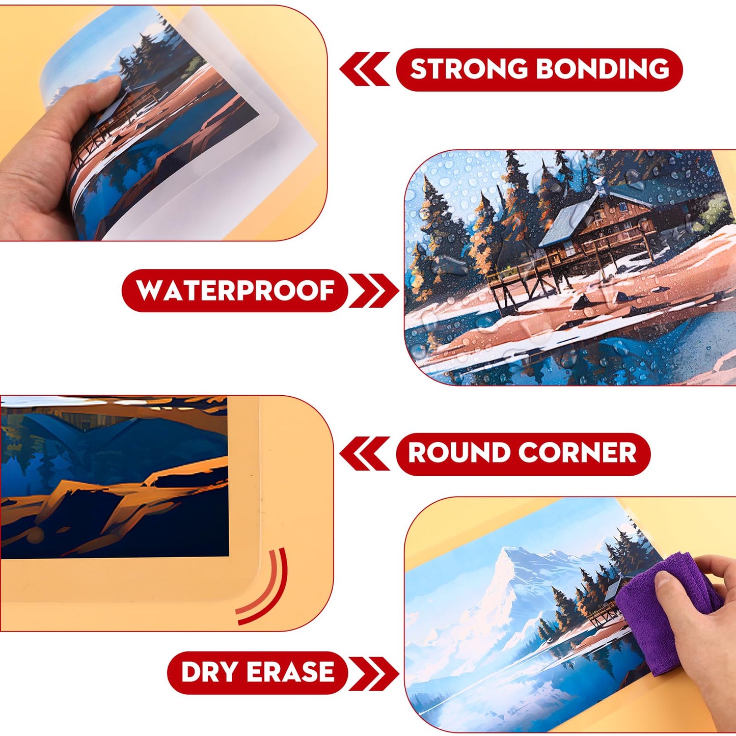 CAREGY Thermal Laminating Pouches, 500 Pack 3 Mil, 9 x 11.5 Inches Laminating Sheets Paper for Laminator, Clear, Letter Size, Office and School Supplies