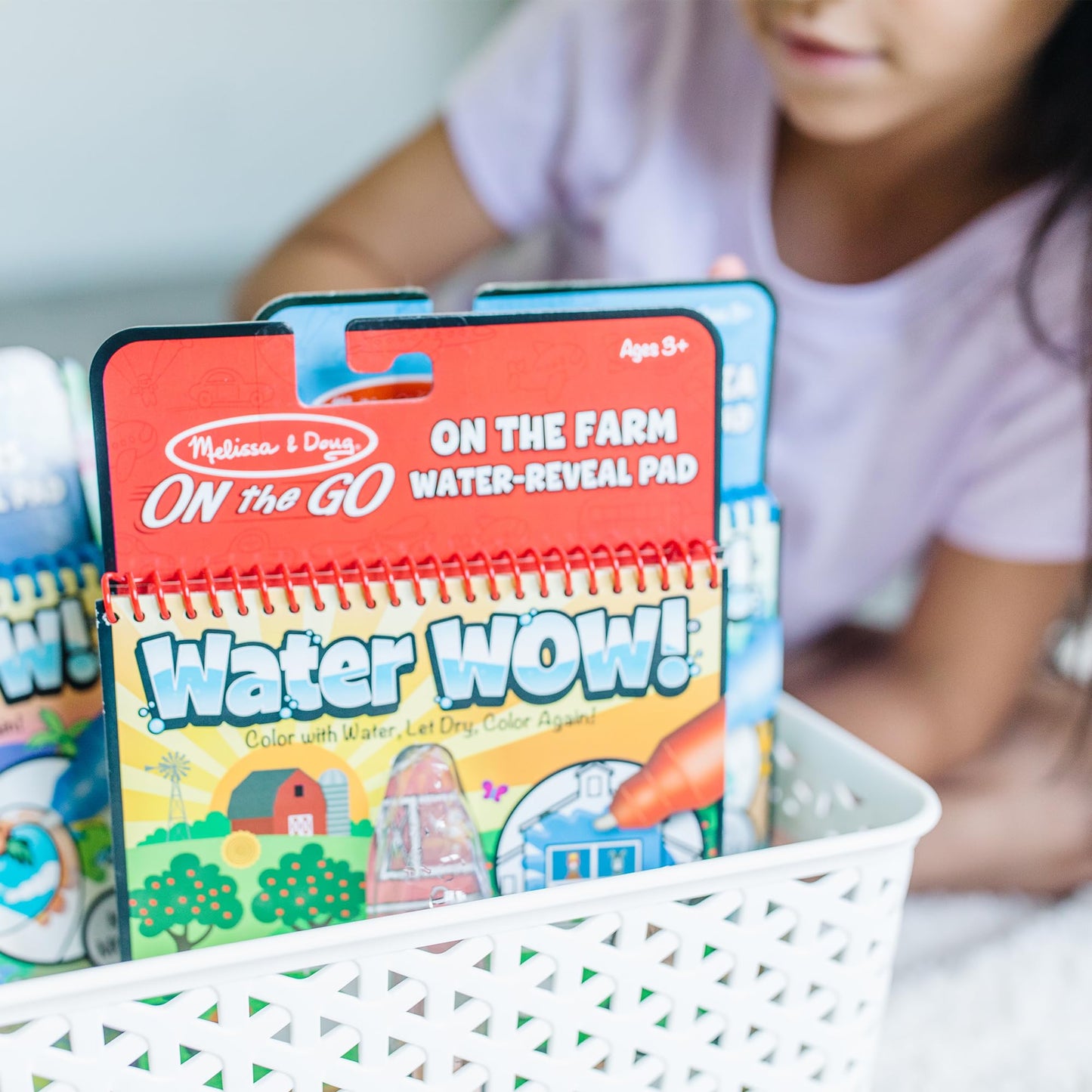 Melissa & Doug On the Go Water Wow! Mess Free Coloring Book, Reusable Water-Reveal Activity Pad, 3-Pack, Jungle, Safari, Farm, Travel Toys, Party Favors, for Toddlers & Kids Ages 3+ - FSC Certified