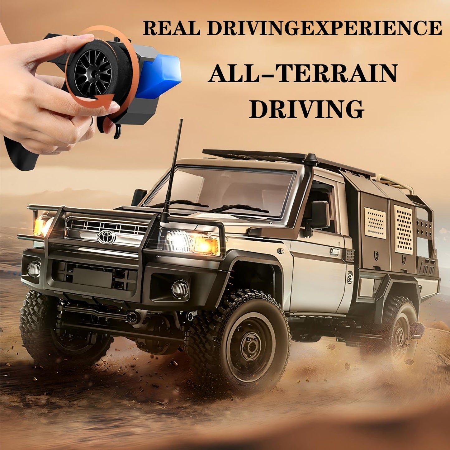 YAZHIYI MN82S RC Rock Crawler, 2.4Ghz Toyota Remote Control Truck, 4WD 2 Speeds Switch RC Crawler Off-Road Pick-up with 2 Upgraded 1200mah Battery, 1/12 Scale Trucks (with Gift)