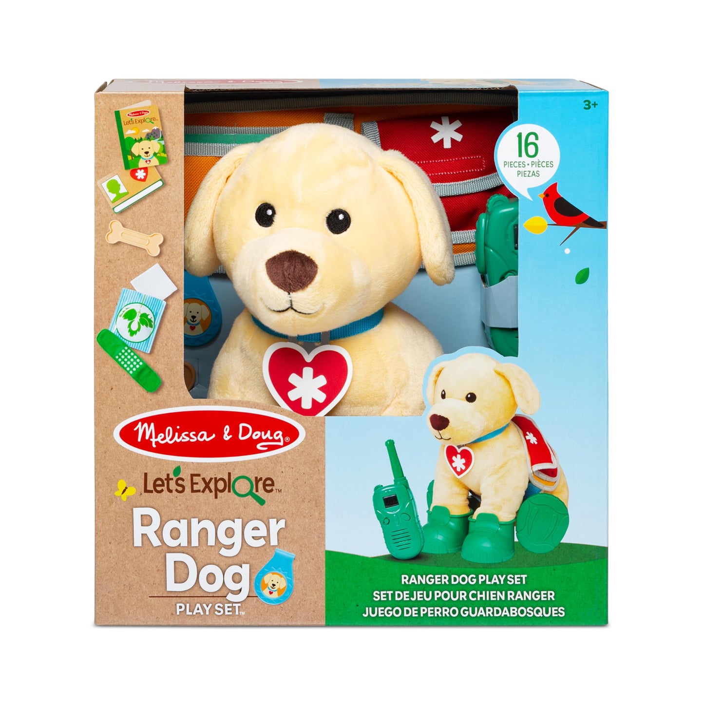 Melissa & Doug Let’s Explore™ Ranger Dog Plush with Search and Rescue GearSearch and Rescue Dog Stuffed Animal for Kids Ages 3+