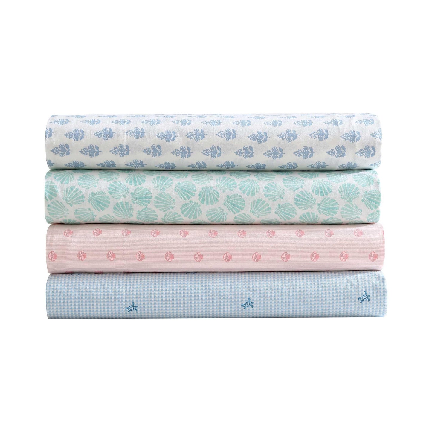 Laura Ashley - Queen Sheets, Cotton Percale Bedding Set, Lightweight & Breathable Home Decor (Francesca Blue, Queen)
