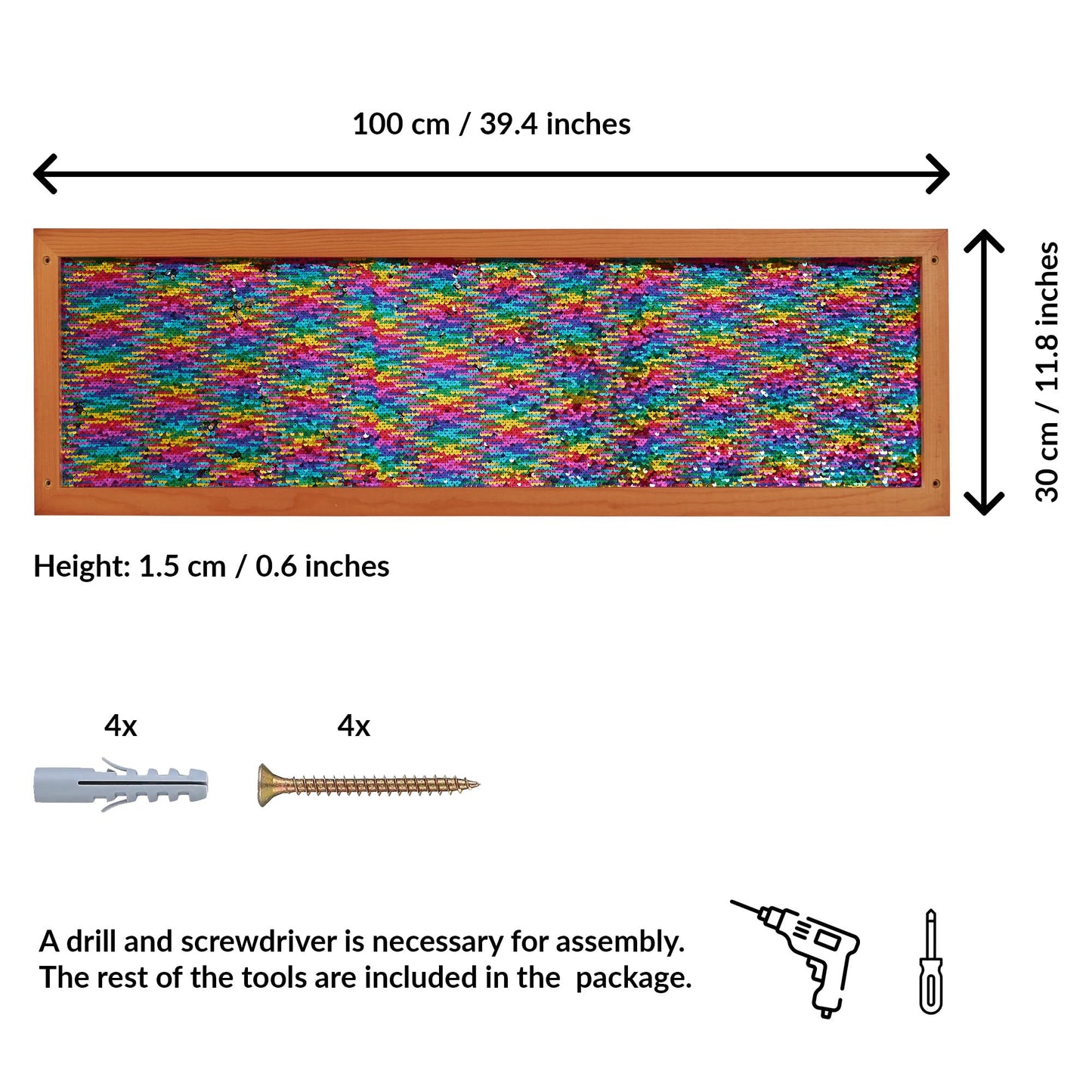 ODOXIA Sequins Sensory Wall Frame | Reversible Sequins Board for Kids | Fabric Flip Sequin | Sensory Wall and Room Board