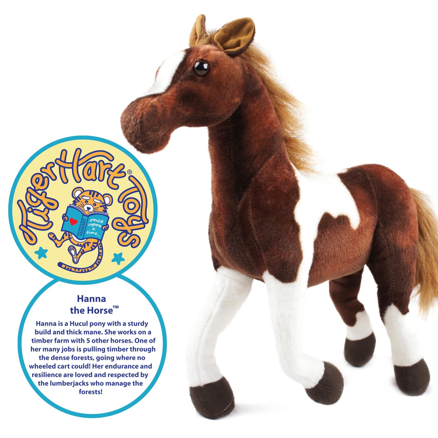 VIAHART Hanna The Horse - 16 Inch Stuffed Animal Plush - by Tiger Tale Toys