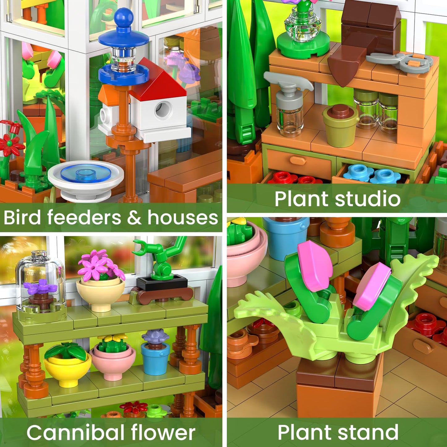 Flower House Set for Adults Building Sets with Led Light, for Home Display Decoration, Gifts for Adults & Teens Ages 10+ (779 Pieces)