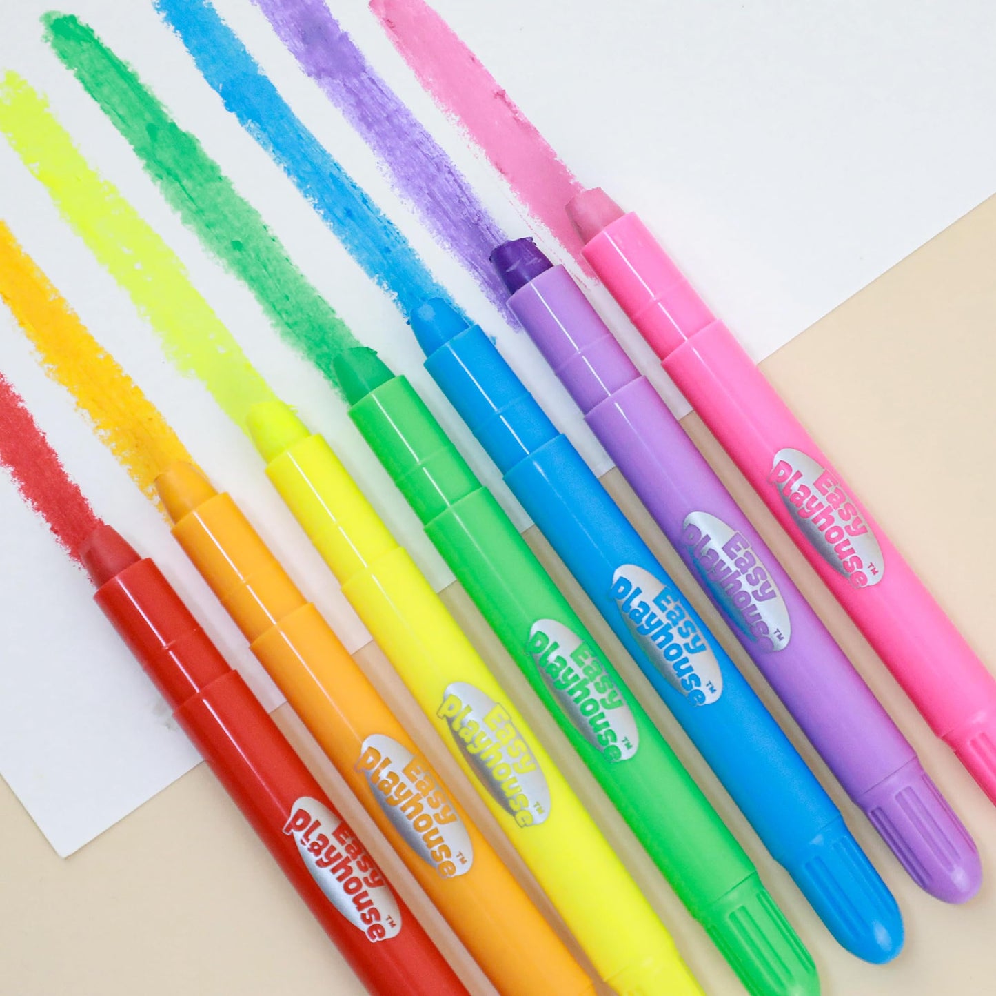 Shanghai Yiren Machinery Easy Playhouse: Tempera Paint Sticks - 48pk, Vibrant Color Set, Non-Toxic, No Mess, Washable, Water Soluble, Quick Drying, Art-Craft Supplies, Kids 3+