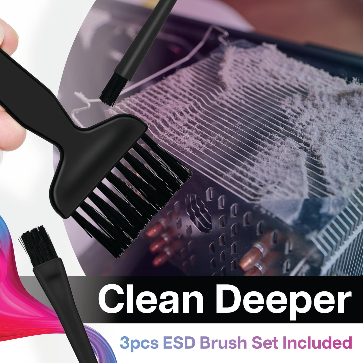 IT Dusters AirTec Ultra Electric Air Duster Blower for PC, Laptop, Console, Electronics and Home Cleaning, Environmental Alternative to Spray air can Duster Keyboard Cleaner (Type 6)