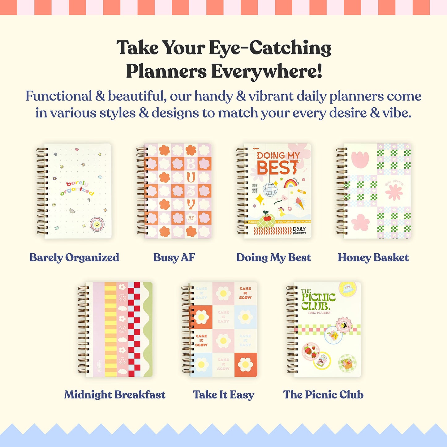 Daily Planner Organizer Notebook - To Do List 6-Month Undated Daily Planner with 180 Daily & 26 Weekly Pages - Aesthetic Checklist Notebook Planner for Passion, Goal & Work - Notcoy Busy AF