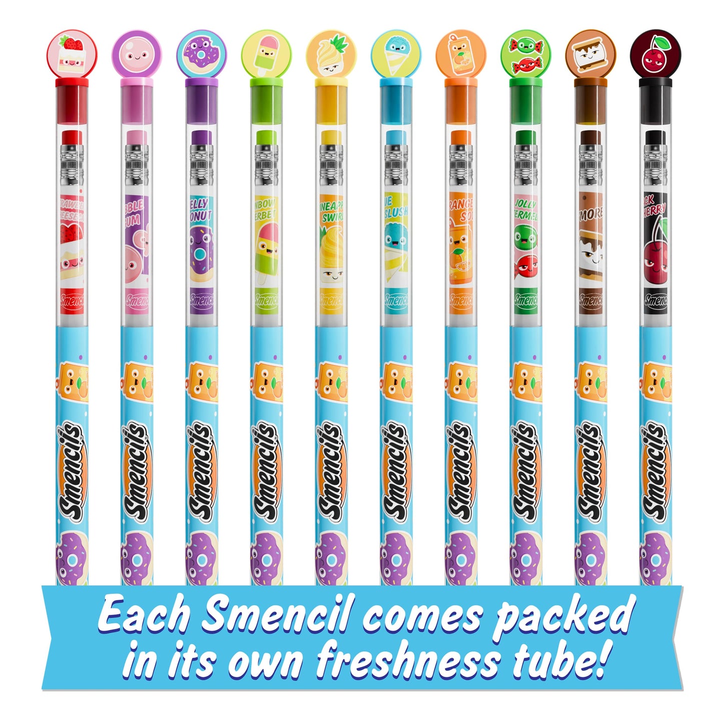 Graphite Smencils (2 Pack) - HB #2 Patented Gourmet Scented Pencils, 10 Count, Gifts for Kids, School Supplies