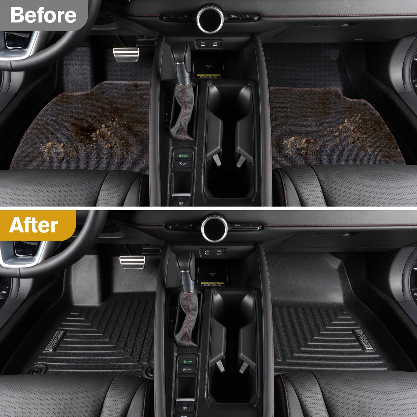 XINSHANGXIU Floor Mats & Cargo Liner for 2025 2026 Nissan Murano,1st 2nd Row with Trunk Mat,TPE All Weather Protection Slush Floor Liner Black