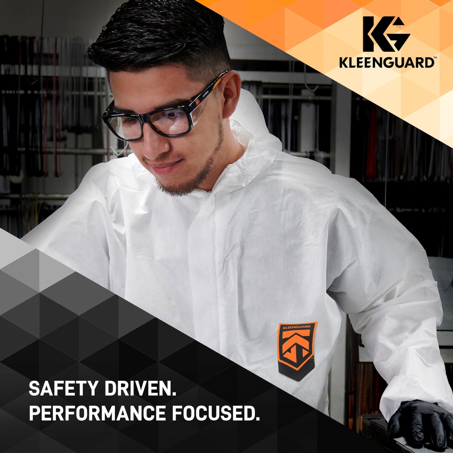 KleenGuard™ V30 Maverick™ Safety Glasses (49311), with KleenVision™ Anti-Fog Coating, Smoke Lenses, Black Frame, Unisex Sunglasses for Men and Women (Qty 12)