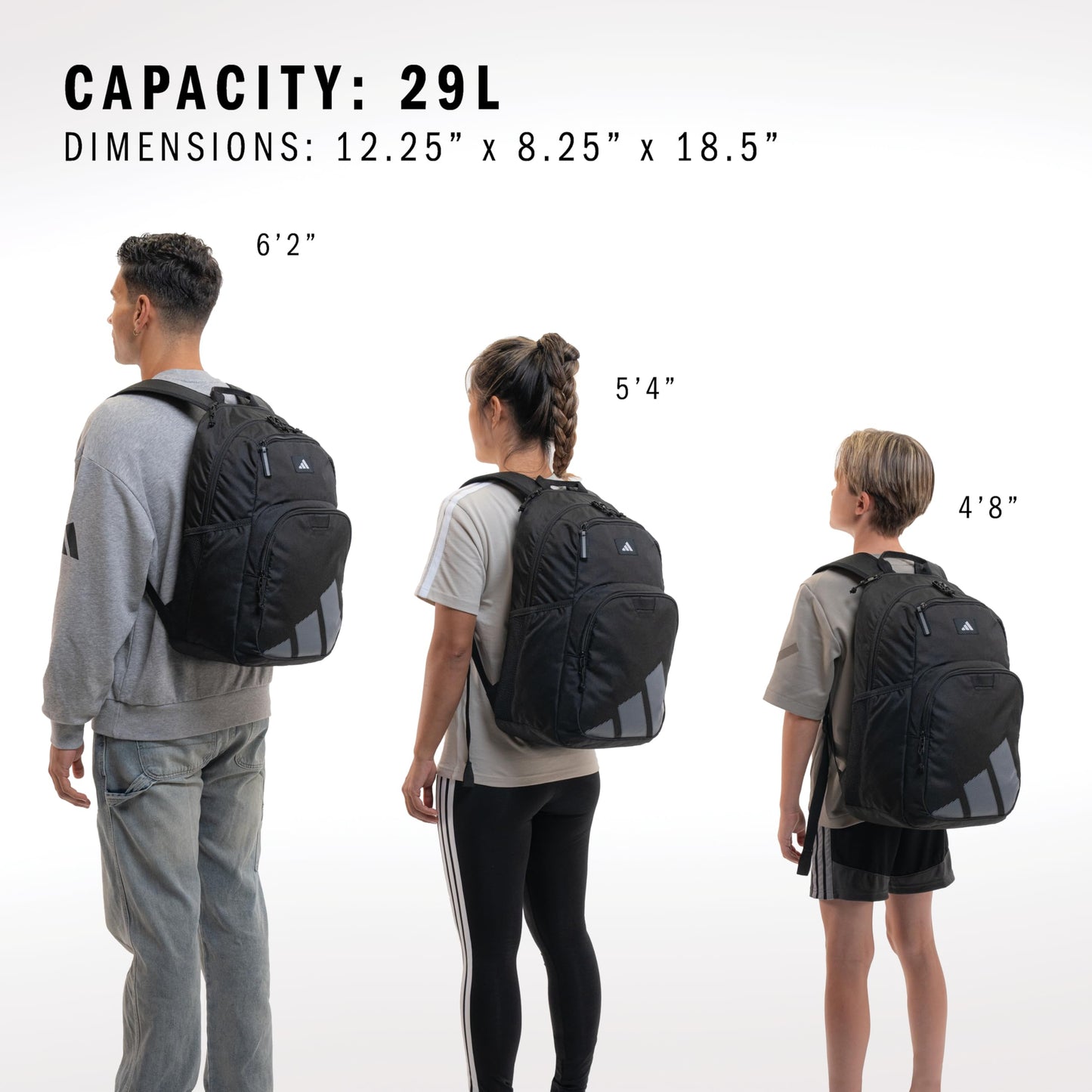 adidas Midway School Backpack for Laptop and Travel, 28L