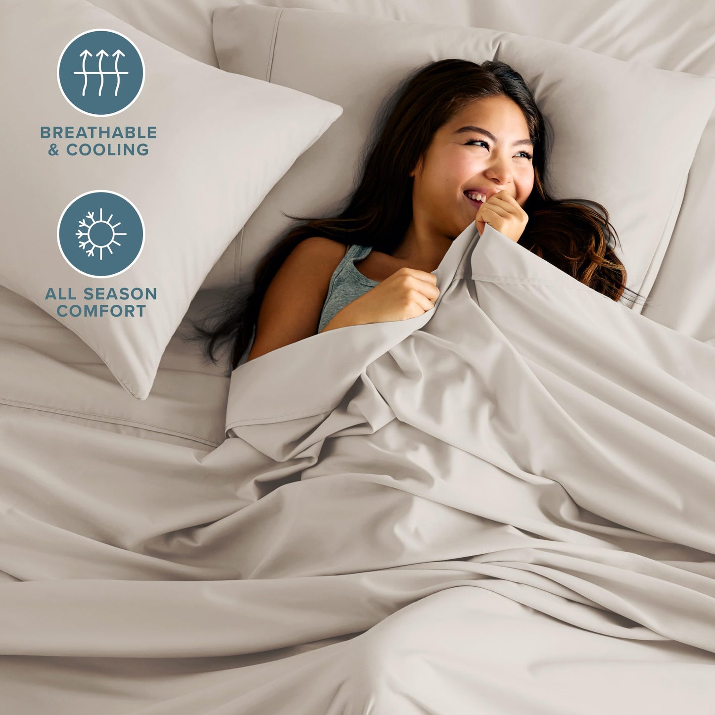 Bare Home King Sheet Set - 1800 Ultra-Soft Microfiber King Bed Sheets - Double Brushed - Deep Pockets - Easy Fit - 4 Piece Set - Bedding Sheets & Pillowcases (King, Wheat)