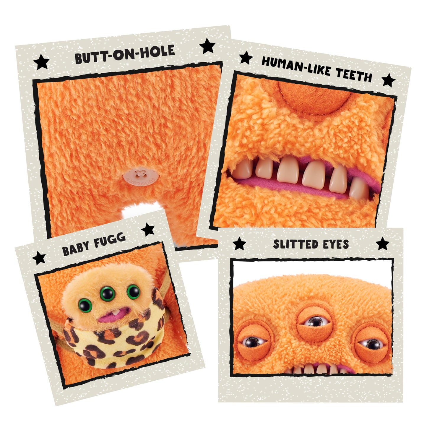 S001-PKC-FUGGLER-MINI Rascals-Series 1-Plush Alien (Orange - Teddy)-Window BOX-12PCS/12POLYBAG/CTN